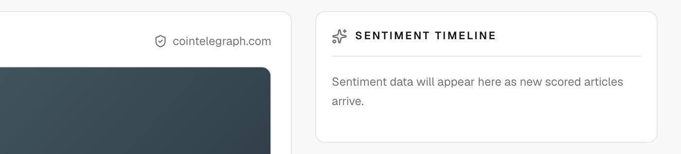 Sentiment timeline card